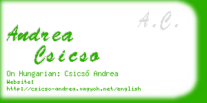 andrea csicso business card