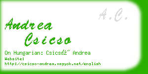 andrea csicso business card